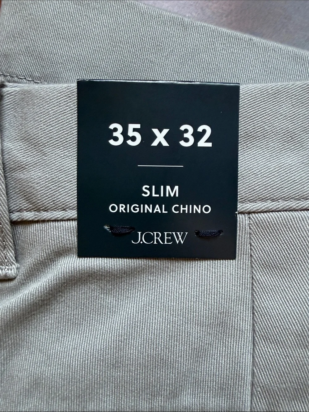 NWT - Men's J Crew Slim Fit Original Chino Pants - Mushroom